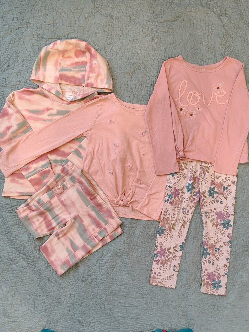 Carter Long Sleeve Sweater, Shirts, & Leggings Bundle Size 6